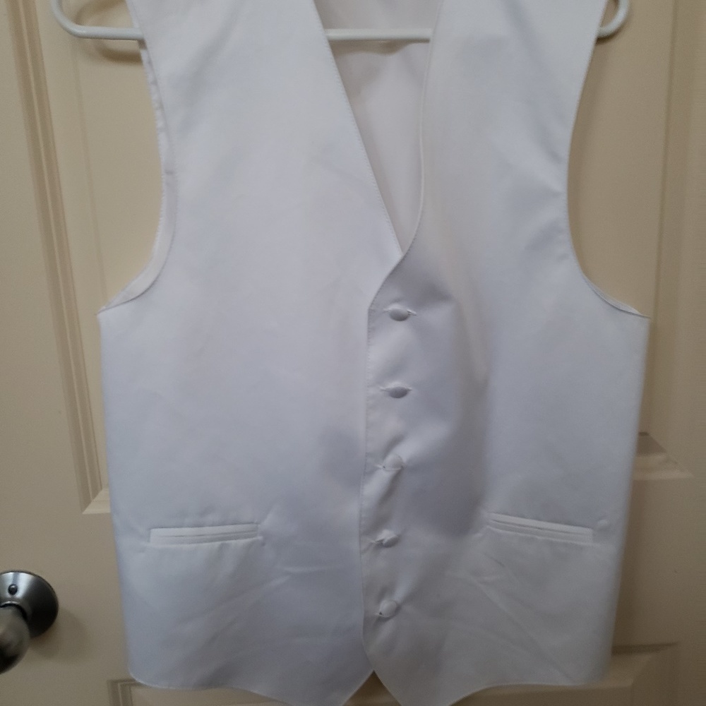 White Suit Vest